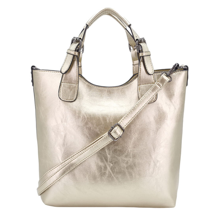 Zlatá klasická dámská kabelka INES DELAURE